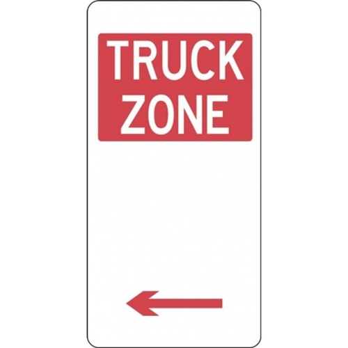 R5-24_Left Left Arrow Truck Zone Sign- Class 1 Reflective - 225mm x 450mnm