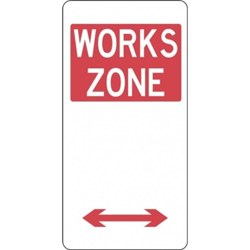 R5-25_D Multi-Directional Arrow Works Zone Sign- Class 1 Reflective - 225mm x 450mm