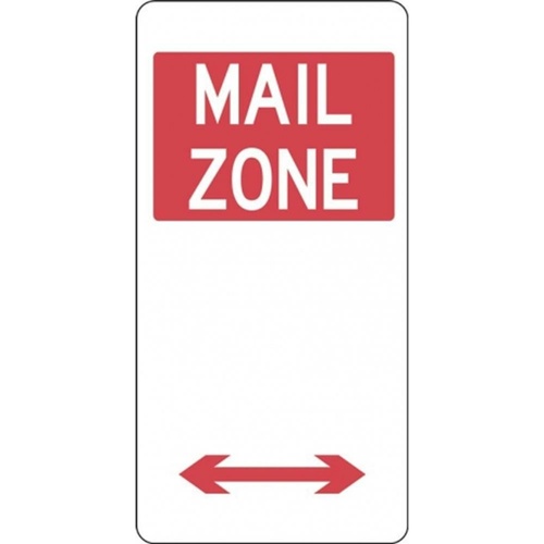 R5-26_D Multi-Directional Arrow Mail Zone Sign- Class 1 Reflective - 225mm x 450mm