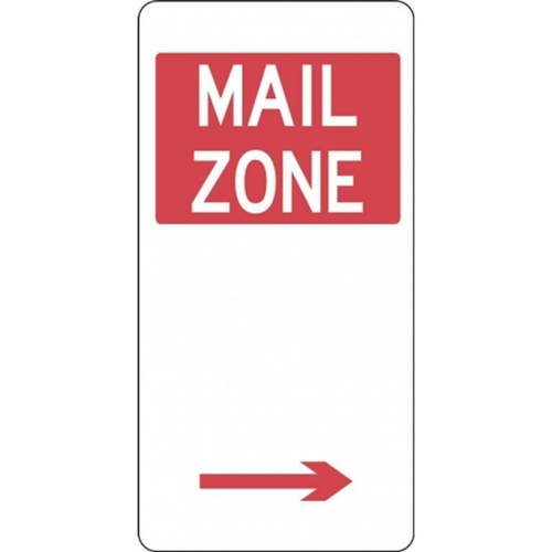 R5-26_Right Right Arrow Mail Zone Sign- Class 1 Reflective  - 225mm x 450mm
