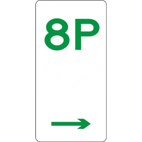 R5-8_Right Right Arrow 8P Parking Sign- Class 1 Reflective - 225mm x 450mm