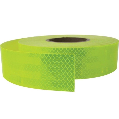 Reflective Class 1 Tape - Fluoro Lime / Yellow - 25mm