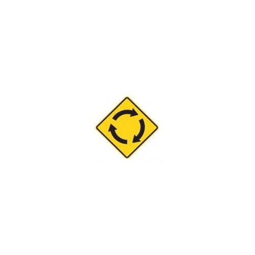 W2-7 Warning Sign - Round-a-bout - 750 x 750mm