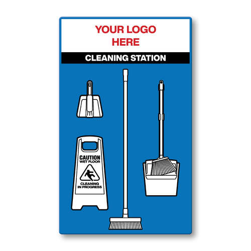 Blue 5s Cleaning Station Shadow Boards