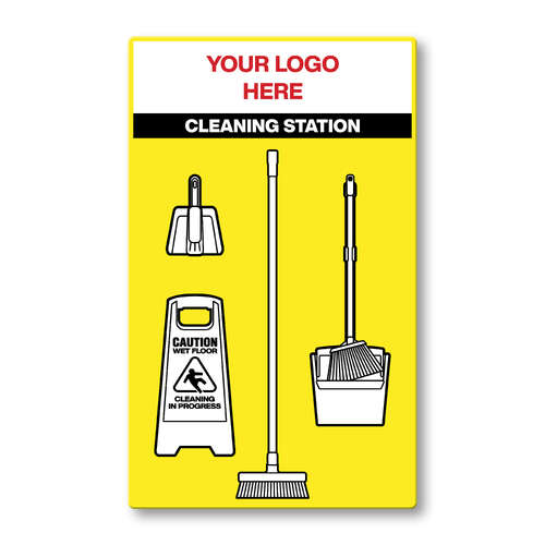 Yellow 5s Cleaning Station Shadow Boards