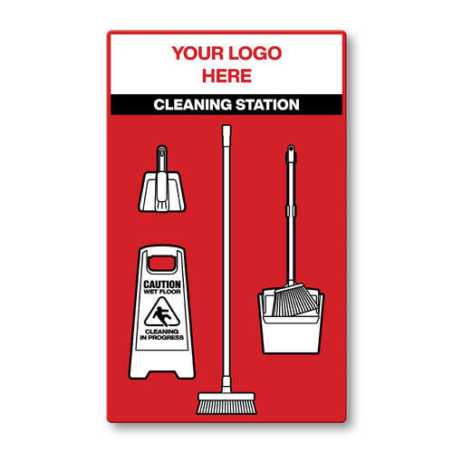 Red 5s Cleaning Station Shadow Boards