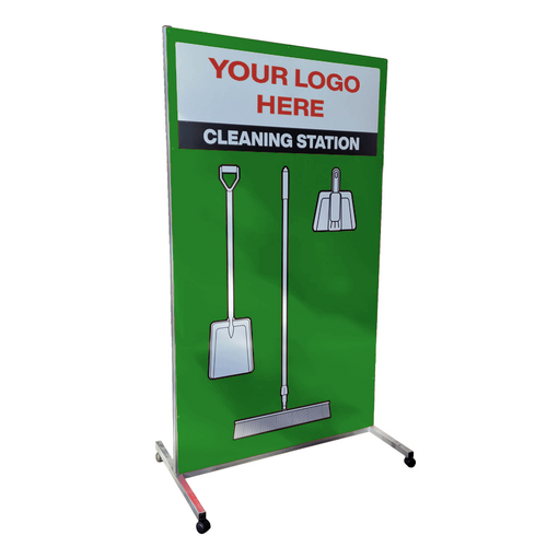 Freestanding Green 5S Cleaning Station Shadow Board
