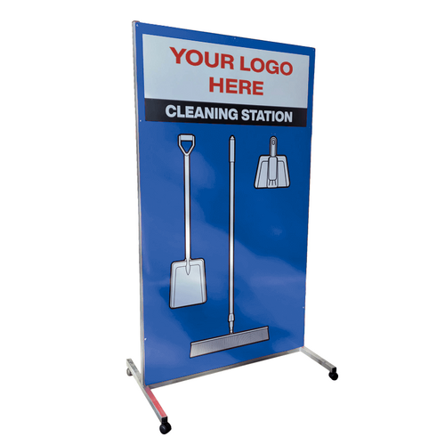 Freestanding Blue 5S Cleaning Station Shadow Board
