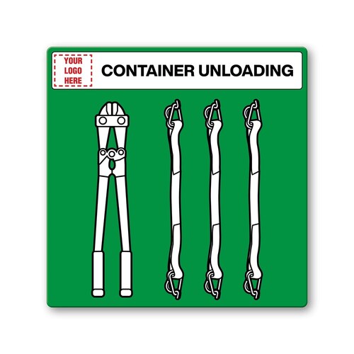 Container Unloading Area Shadow Boards - Green