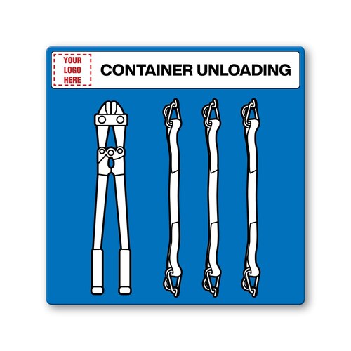 Container Unloading Area Shadow Boards - Blue