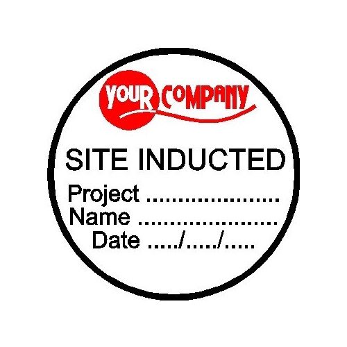 Custom Logo Printed Site Induction Decals (Pack of 100)