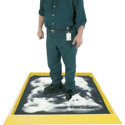 MatTEK®Boot Dip Mat - Heavy Duty with Safety Yellow Border Size: 980 x 810 x 47mm