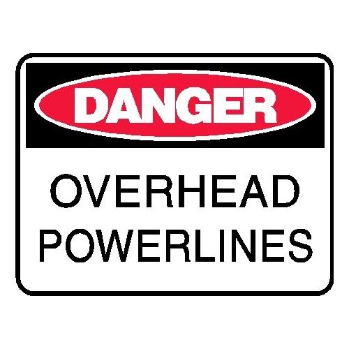 Danger Sign - Overhead Powerlines