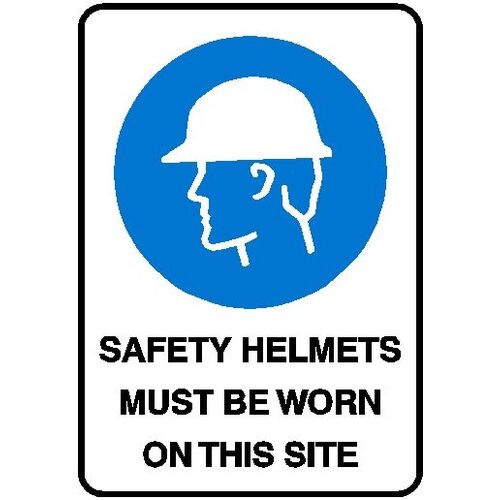 Mandatory Sign - Safety Helmets Must Be Worn On This Site