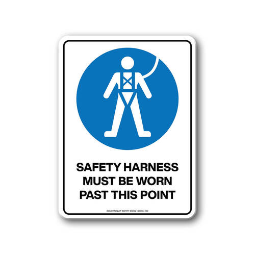 Mandatory Sign - Safety Harness Must Be Worn Past This Point