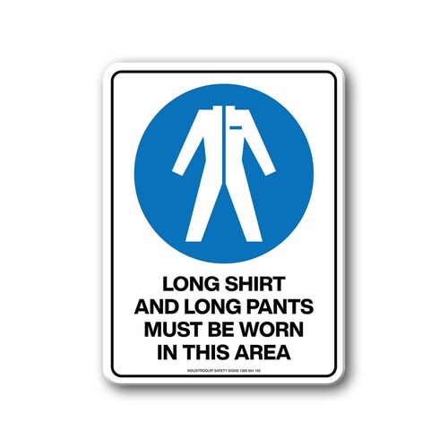 Mandatory Sign - Long Shirt & Long Pants Must Be Worn In This Area