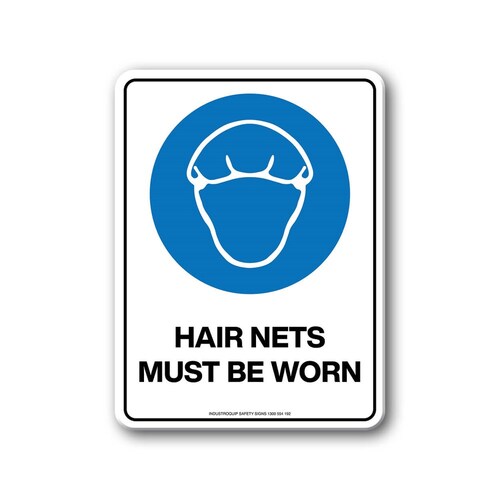 Mandatory SIgn - Hair Nets Must Be Worn