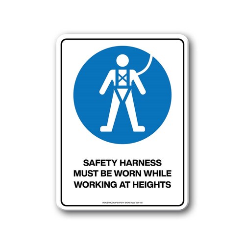 Mandatory Sign - Safety Harness Must Be Worn While Working At Heights