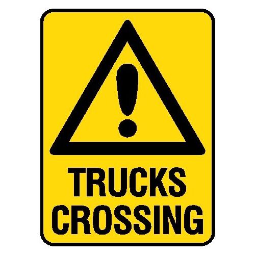 Hazard Sign - Trucks Crossing