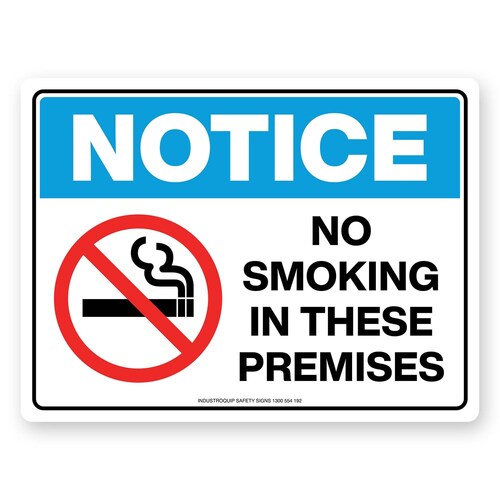 Notice Sign - No Smoking In These Premises