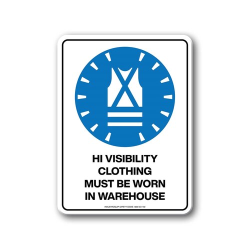 Mandatory Sign - Hi Visibility Clothing Must Be Worn In Warehouse
