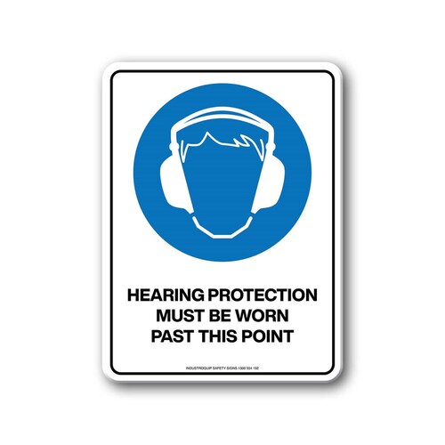 Mandatory Sign - Hearing Protection Must Be Worn Past This Point