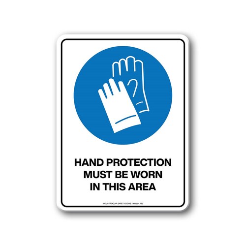 Mandatory Sign - Hand Protection Must Be Worn In This Area