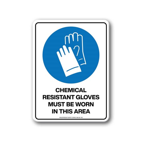 Mandatory Sign - Chemical Resistant Gloves Must Be Worn In This Area