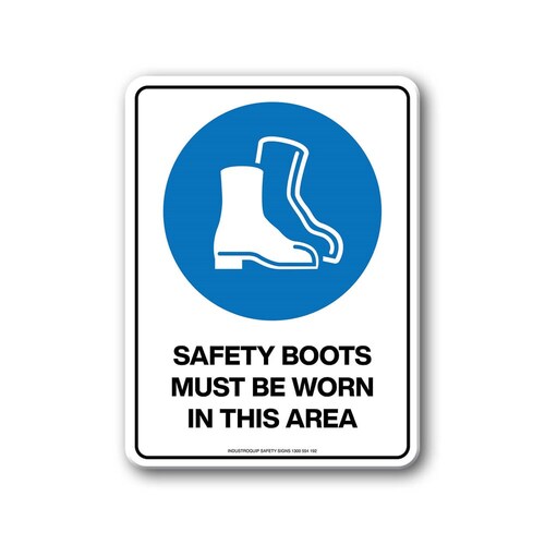 Mandatory Sign - Safety Boots Must Be Worn In This Area
