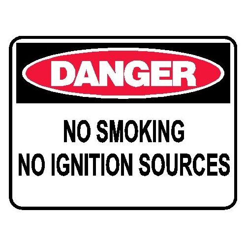 Danger Sign - No Smoking No Ignition Sources