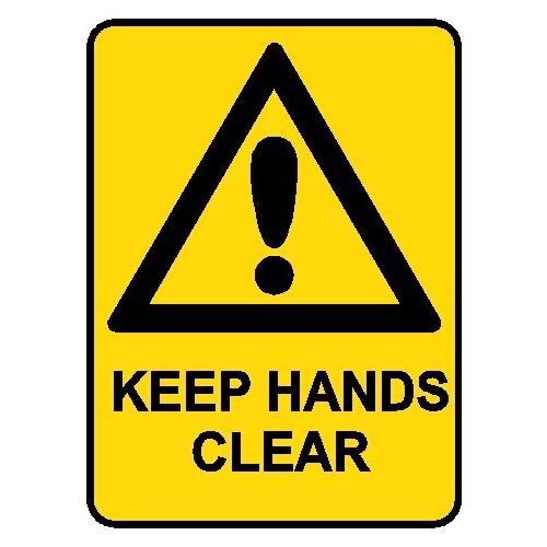Hazard Sign - Keep Hands Clear