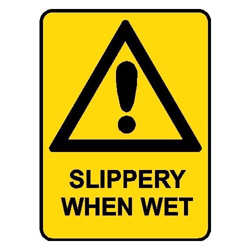 Hazard Sign - Slippery When Wet