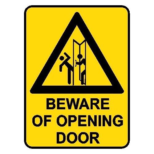 Hazard Sign - Beware of Opening Door