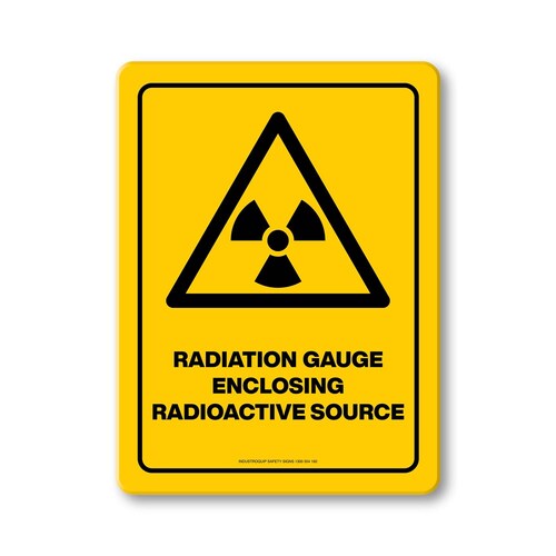 Hazard Sign - Radiation Gauge Enclosing Radioactive Source
