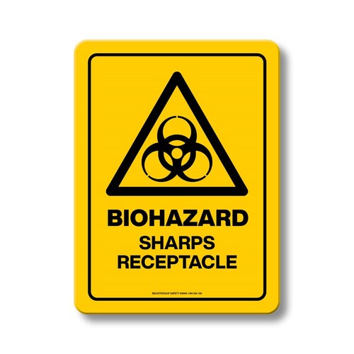 Hazard Sign - Biohazard Sharps Receptacle