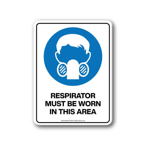 Mandatory Sign - Half Face Mask Respirator Must Be Worn In This Area