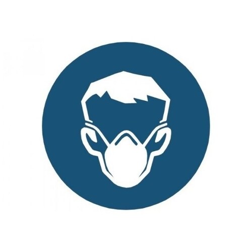 Dust Mask Respirator Mandatory Decal Sticker 100mm