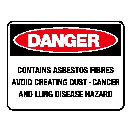 Danger Sign - Contains Asbestos Fibres