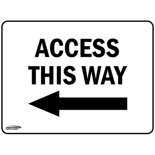 Notice Sign - Access This Way (Left Arrow)