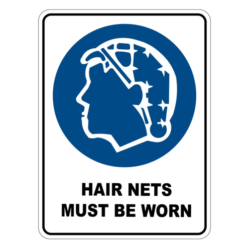Mandatory Sign - Hair Net Must Be Worn