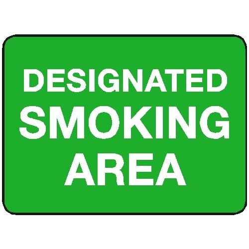 Designated Smoking Area Sign