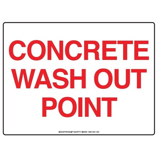 Concrete Wash Out Point Sign