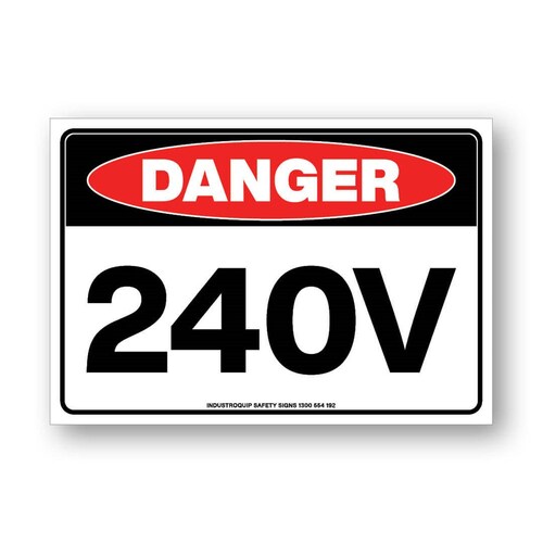 Danger 240V Stickers - Pack of 10