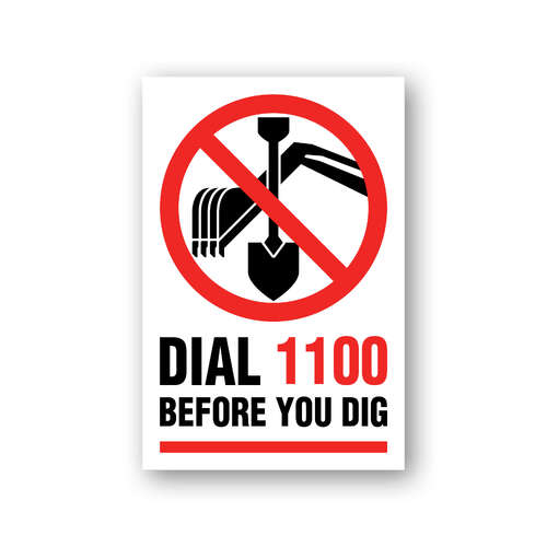 Dial Before You Dig Stickers - Pack of 10