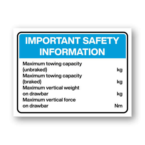 Important Safety Info Stickers - Pack of 10