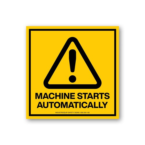 Machine Starts Automatically Stickers - Pack of 10