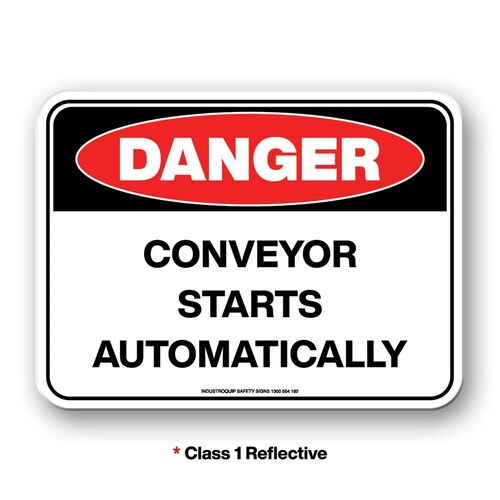 Mining Sign - Conveyor Starts Automatically