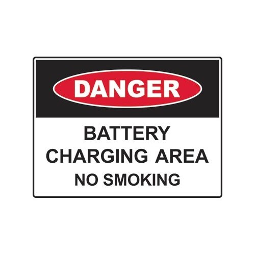 Danger Battery Charging Area Safety Sign