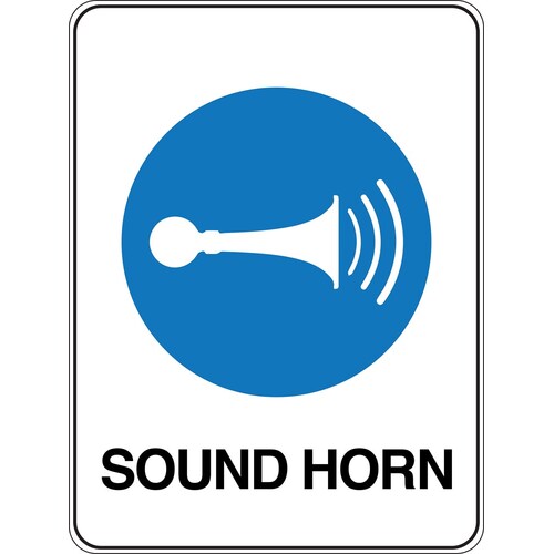Mandatory Sign - Sound Horn
