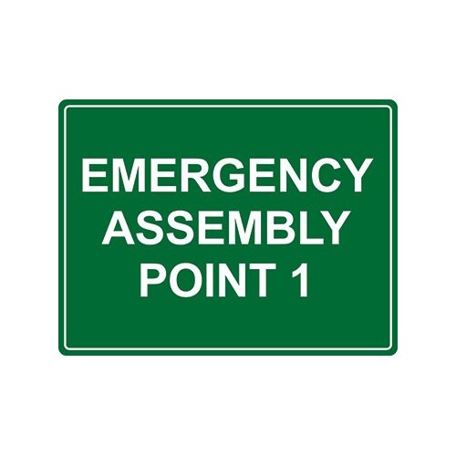 Emergency Assembly Point Number 1 Sign